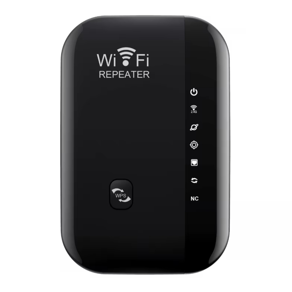 🛜🖥️🛜 NIB 2-Pack WiFi Repeater Extender Wide Coverage Range 300mbps - Black